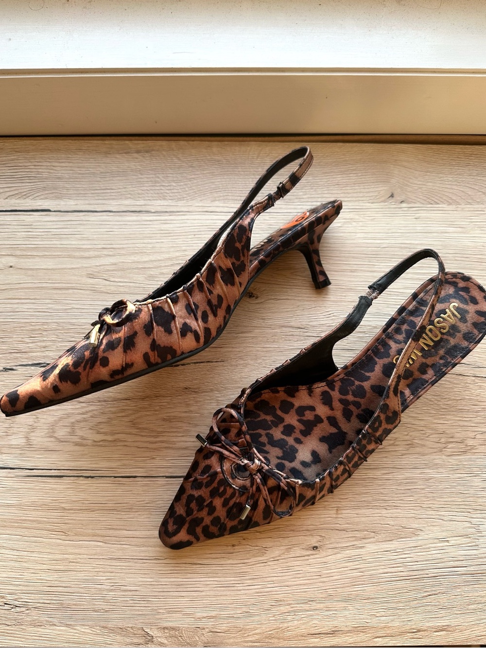 Jason Wu Cheetah-Print Satin Kitten Heels Women’s Size 9.5
